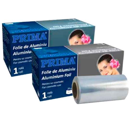 Folie aluminiu pentru coafor 12cm x 70m, 15 microni (1 rola)