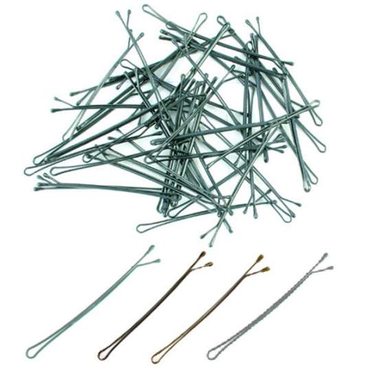 Agrafe de par drepte 63mm, aurii, 100gr, 90 bucati