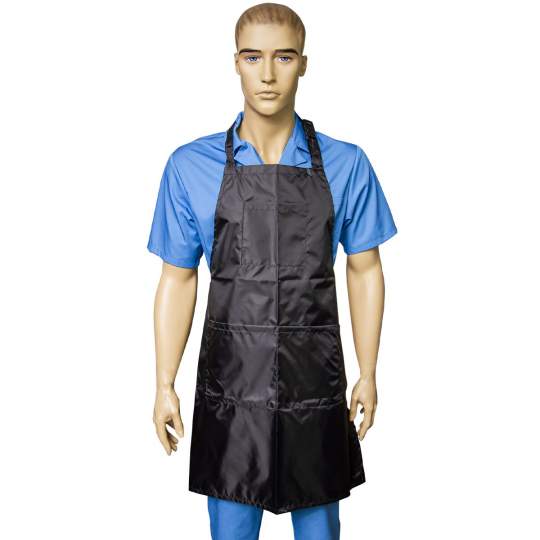 Sort frizerie / coafor, negru, 100% polyester, 1 buzunar pe piept (1 bucata)