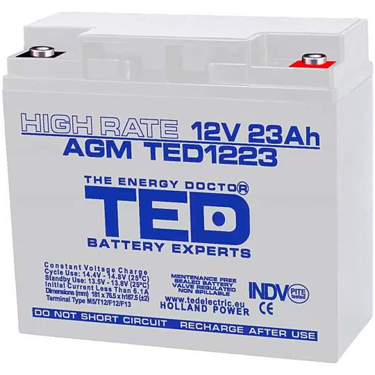 Acumulator stationar 12V 23Ah High Rate M5 Acumulator stationar 12V 23Ah High Rate M5