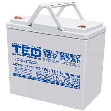 Acumulator AGM VRLA 12V 57Ah GEL Deep Cycle M6 Ted Battery TED003393