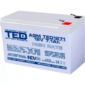 Acumulator stationar 12V 7,1Ah High Rate F2