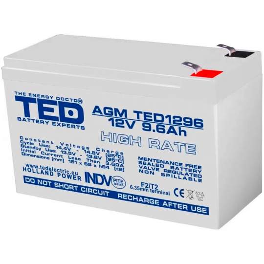 Acumulator stationar 12V 9,6Ah High Rate F2