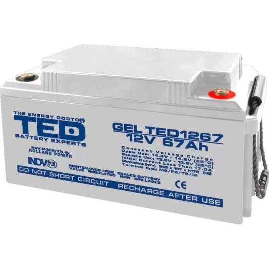 Acumulator stationar VRLA 12V 67Ah GEL M6