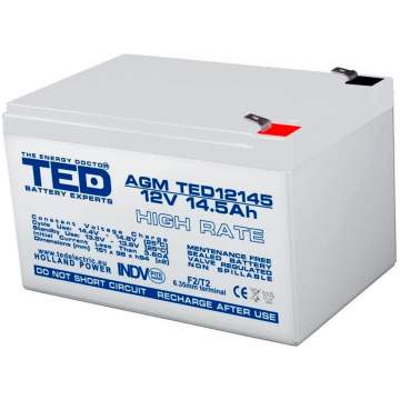 Acumulator AGM VRLA 12 V 14,5 Ah High Rate