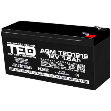 Acumulator AGM VRLA 12V 1,6Ah