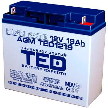 Acumulator AGM VRLA 12V 19A