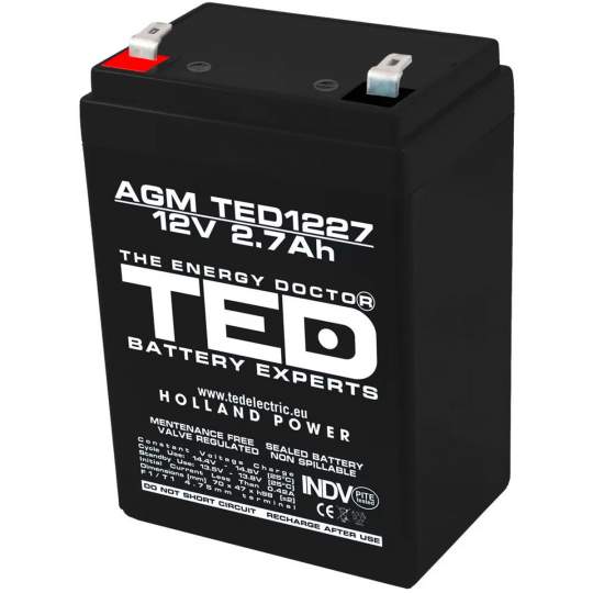 Acumulator AGM VRLA 12V 2,7 Ah