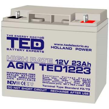 Acumulator AGM VRLA 12V 23A