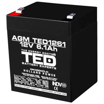 Acumulator AGM VRLA 12V 6,1Ah