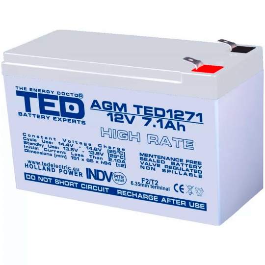 Acumulator AGM VRLA 12V 7,1 Ah High Rate