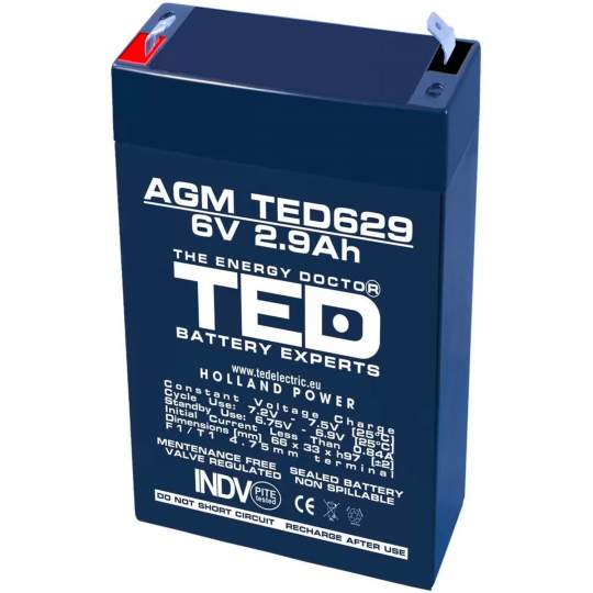 Acumulator AGM VRLA 6V 2,9Ah