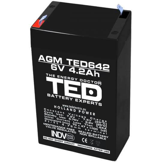 Acumulator AGM VRLA 6V 4,2Ah