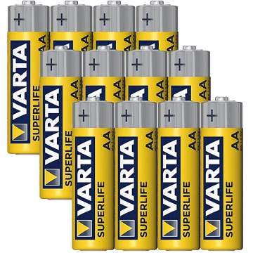 Baterii tip AA R6 1.5V Varta SuperLife (set 12 bucati)