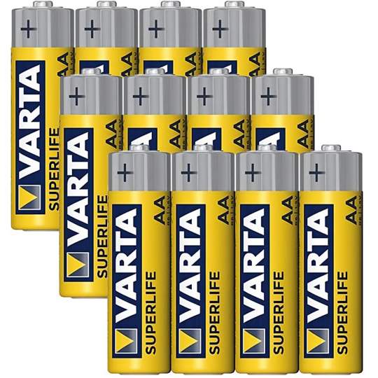 Baterii tip AA R6 1.5V Varta SuperLife (set 12 bucati)