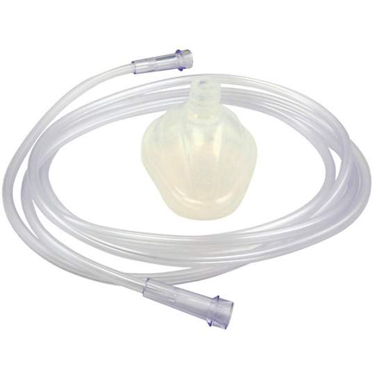 Masca de oxigen cu tub anti indoire de 2m (1 buc.)