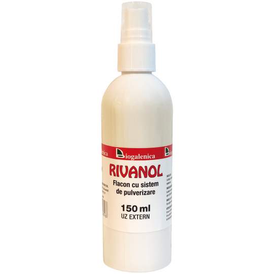 Solutie rivanol 0.1% uz extern cu pulverizator (150ml)