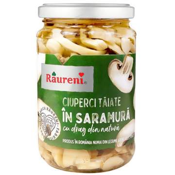 Ciuperci taiate in saramura, 290g, Raureni (1 bucata)