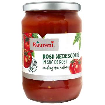 Rosii nedescojite in suc de rosii, 720 ml (1 bucata)