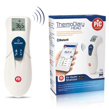 Termometru multifunctional non contact, infrarosu Thermo Diary Head 6 in 1, cu Bluetooth