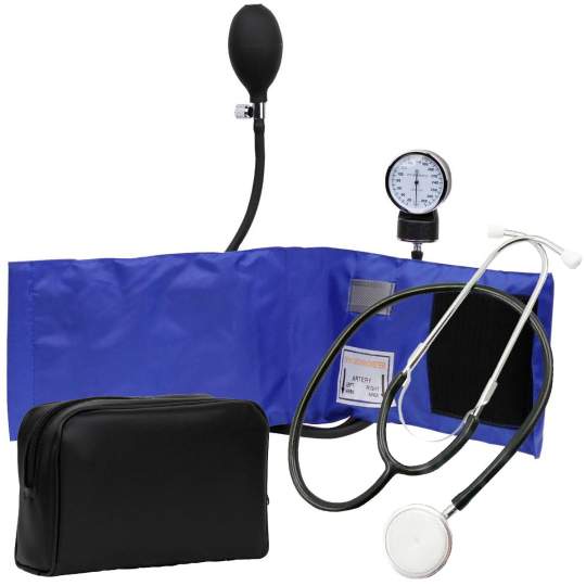Tensiometru manual de brat cu manometru si stetoscop (1 bucata)