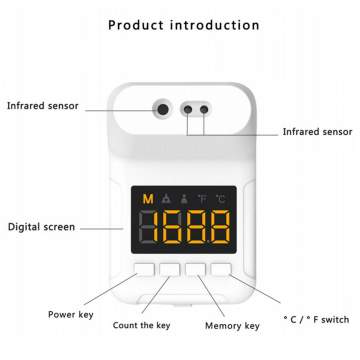 Termometru infrarosu non contact digital de perete K3S, fara trepied