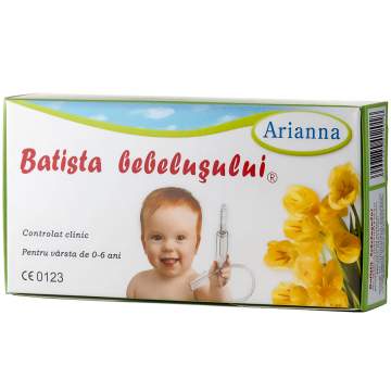 Batista bebelusului aspirator nazal, 0-6 ani (1 bucata)