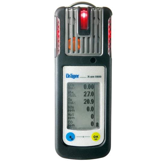 Detector multigaz Drager X-am 5600 fara senzori si fara accesorii 