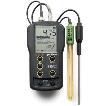 Aparat masurare pH pentru pH/mV/°C cu electrod HI1230B - HI83141, calibrare analogica (1 bucata)