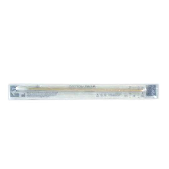 Exudat faringian steril lemn-bumbac, 15cm, ambalat individual in plic (100 plicuri/cutie)