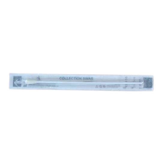Exudat faringian steril plastic-bumbac, 15 cm, ambalat individual in plic, (100 buc/cutie)