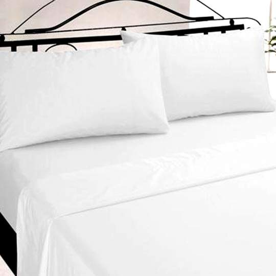 Lenjerie pat 2 persoane, simpla, bumbac alb percale Lenjerie pat 2 persoane, simpla, bumbac alb percale