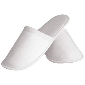 Papuci albi frotir hotel spa inchisi la degete (1 pereche)