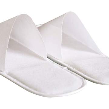 Papuci hotel talpa frotir si fata PPSB inchisi la degete, albi (50 perechi)