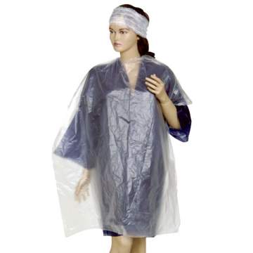 Pelerina cosmetica HDPE transparenta 1x1,5m (100 bucati)