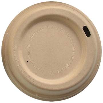 Capac bio (trestie zahar), natur, bauturi calde, 90 mm (50 buc/pac) 