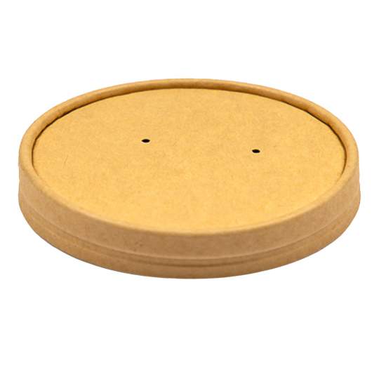 Capac carton pentru bol kraft, diametru 96 mm (25 bucati)