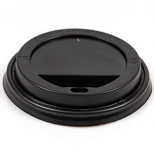 Capac negru pentru pahar kraft 420 ml (100 bucati)