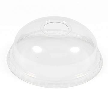 Capac pahar, bombat cu gaura pentru pai, diametru 95 mm (100 bucati)