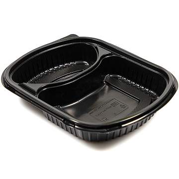 Caserola meniu, doua compartimente, 24.5x20x4.3 cm, 1400 ml (50 bucati)