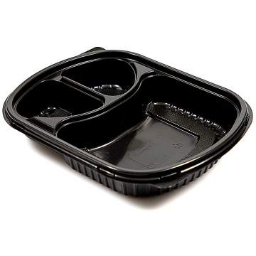 Caserola meniu, trei compartimente, 24.5x20x4.3 cm, 1400 ml (50 bucati)