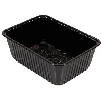 Caserola neagra, dreptunghiulara, 1000 ml (50 bucati)