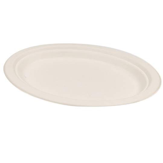 Farfurie bio, ovala, 26x20 cm (50 bucati)