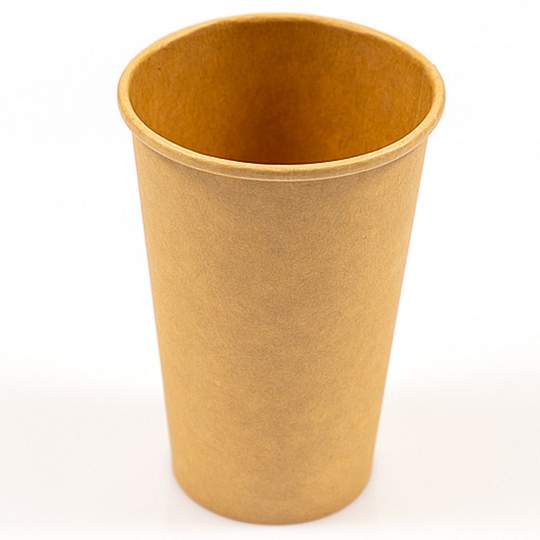 Pahar carton kraft, 420 ml, diametru 9 cm (50 bucati)