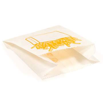 Punga din hartie pentru cartofi prajiti, 10+5x11 cm (300 bucati)