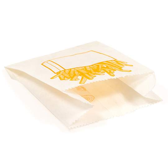 Punga din hartie pentru cartofi prajiti, 10+5x11 cm (300 bucati)