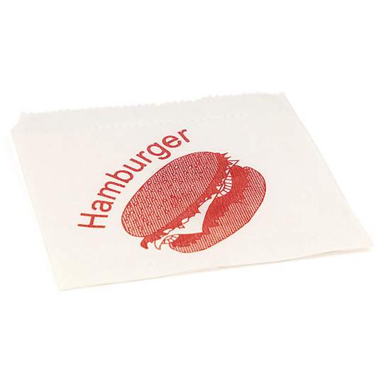 Punga din hartie pentru hamburger, 16x16 cm (500 bucati)