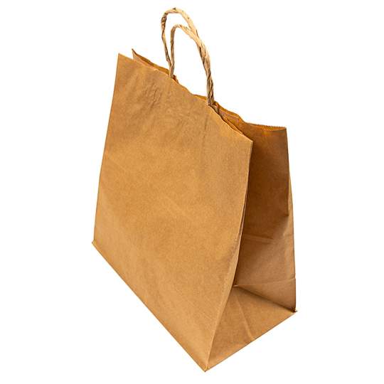 Punga din hartie cu maner sfoara, 22x12x26 cm (50 bucati)