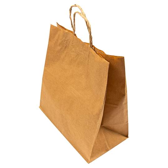 Punga din hartie cu maner sfoara, 31x17x39 cm (50 bucati)