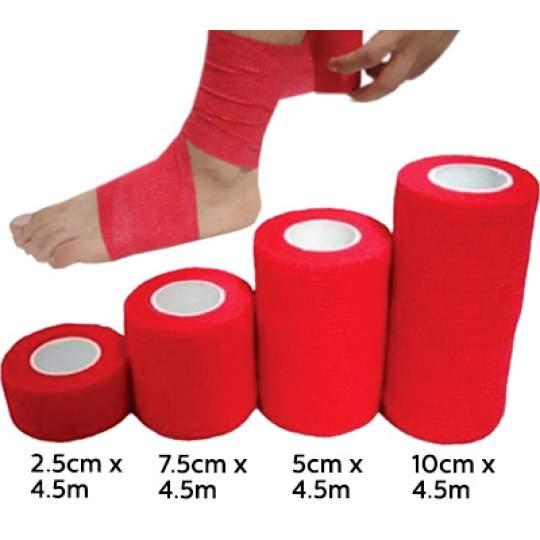 Bandaj coeziv / autoadeziv, 15cm x 4.5m (rosu, verde, galben, albastru, negru, alb) (1 rola)